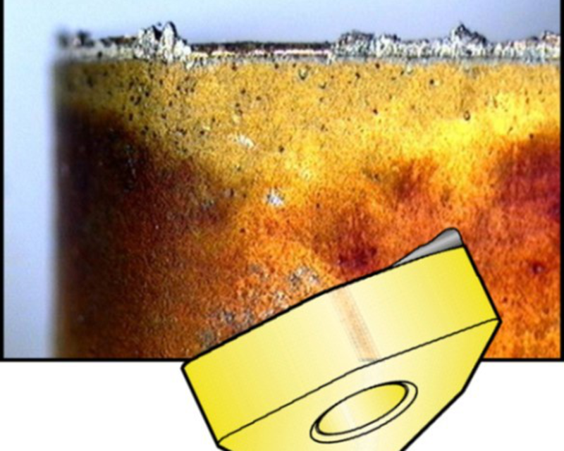 Built Up Edge on an insert