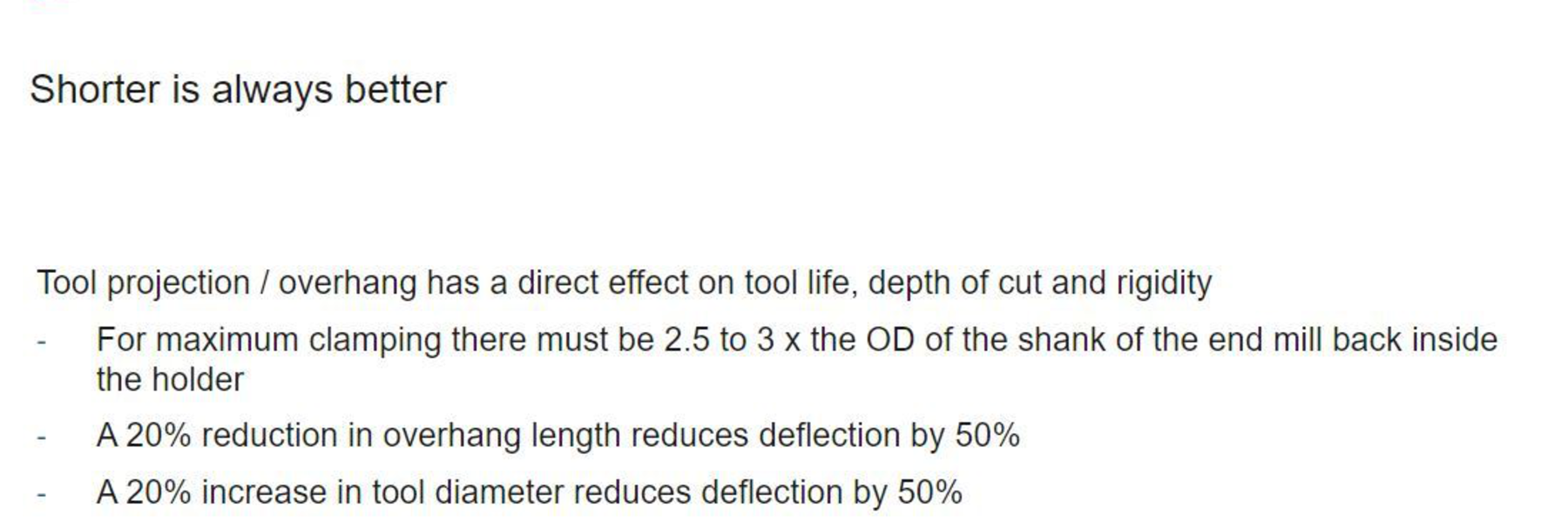 Tip: the shorter the better