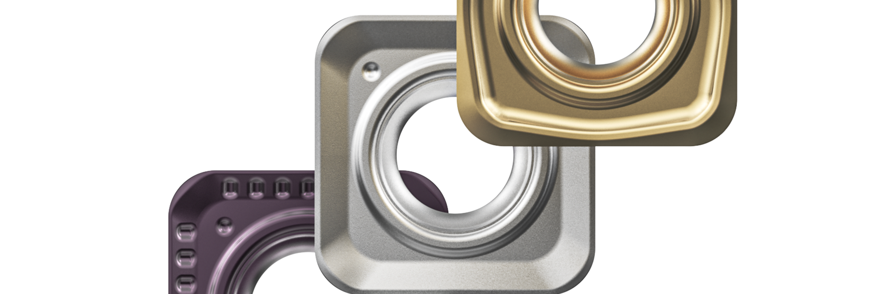 高进给 07刀片，带4个切削刃