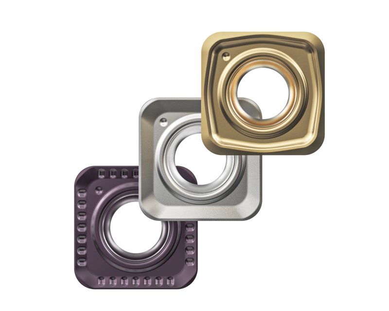 High Feed 07 inserts with 4 cutting edges