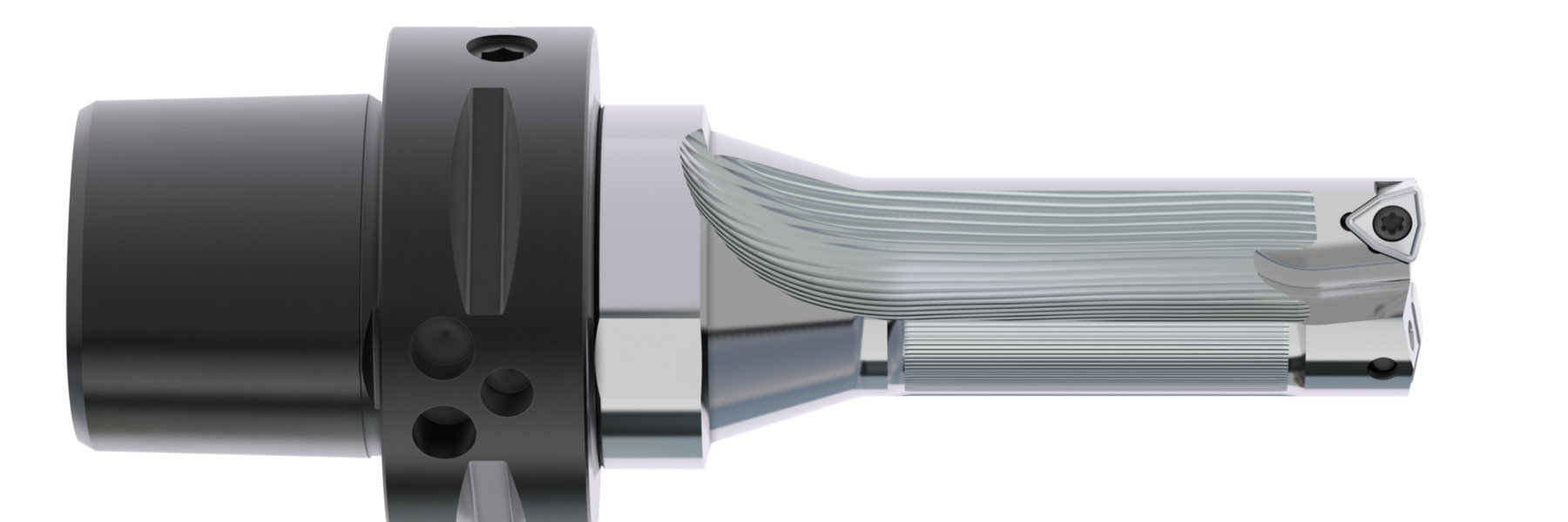 The straight chip flute design and wave pattern ensures the best possible chip evacuation.