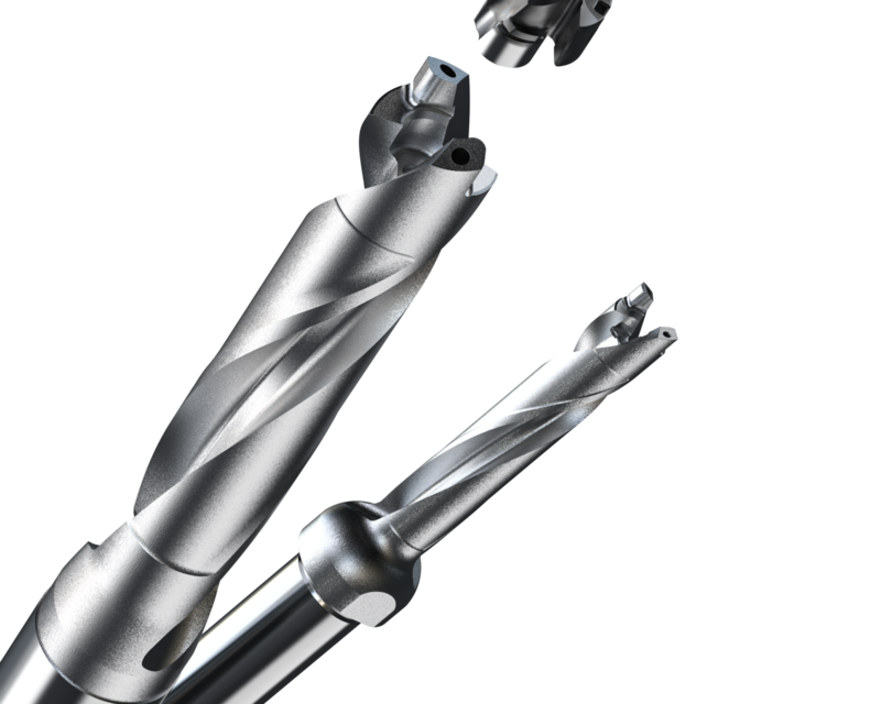 It’s fast and easy to replace the carbide tip of the Exchangeable Drill Tip