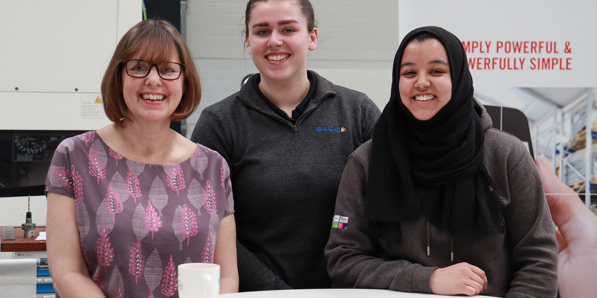 From left to right: Zoe Wood, Georgia McInerney and Aisha Mustafa