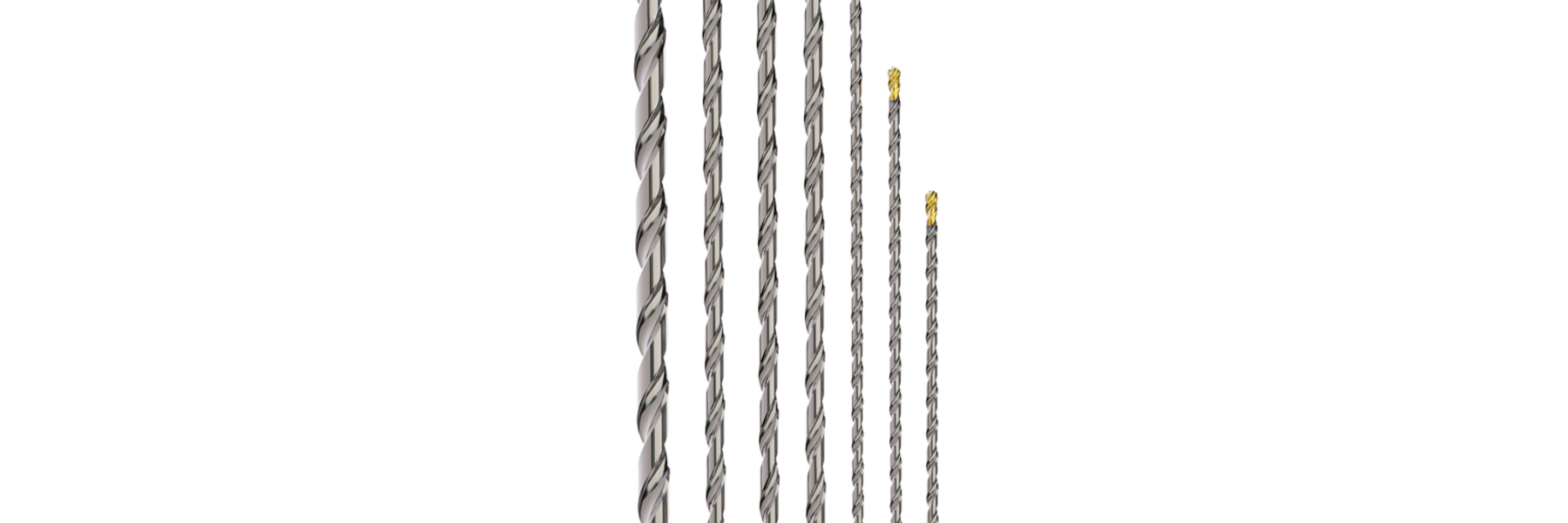 Gamma di punte extra lunghe in metallo duro integrale