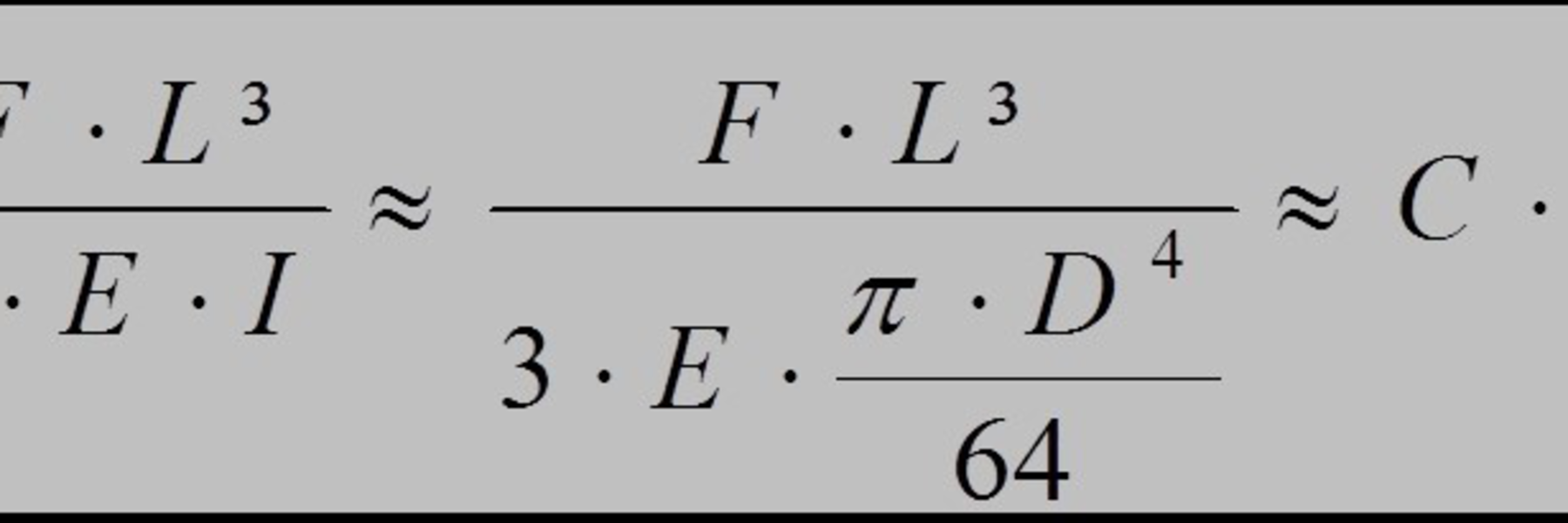 Vibration bending formula