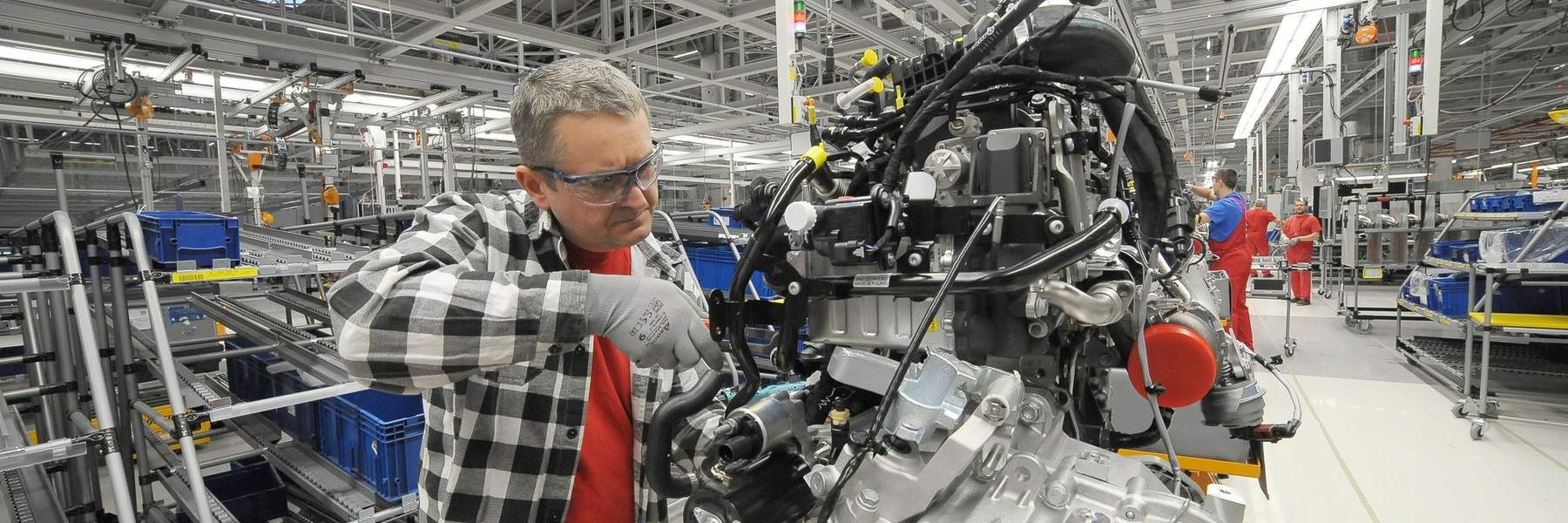 ワークショップ内のターボチャージャ