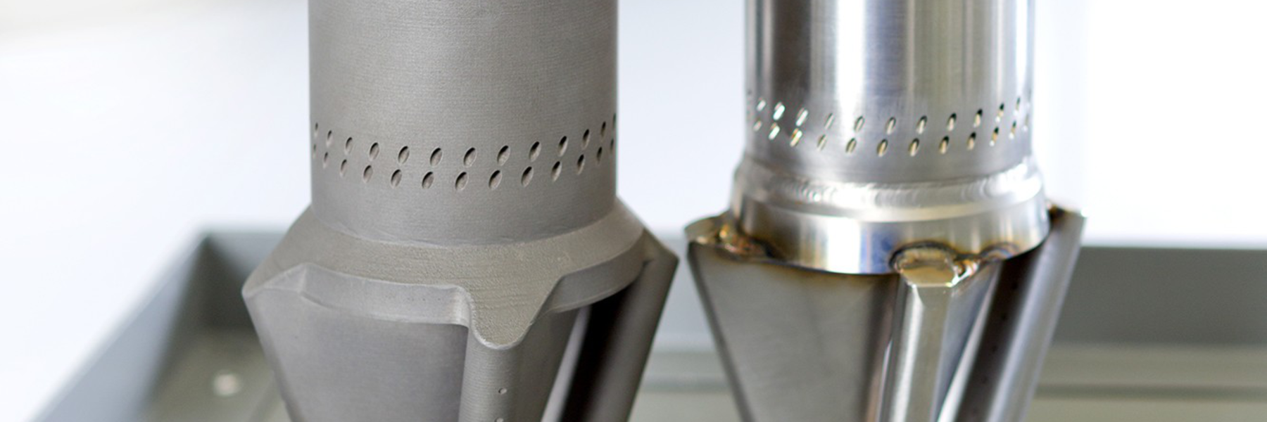 3D-printed vs traditional welded piece