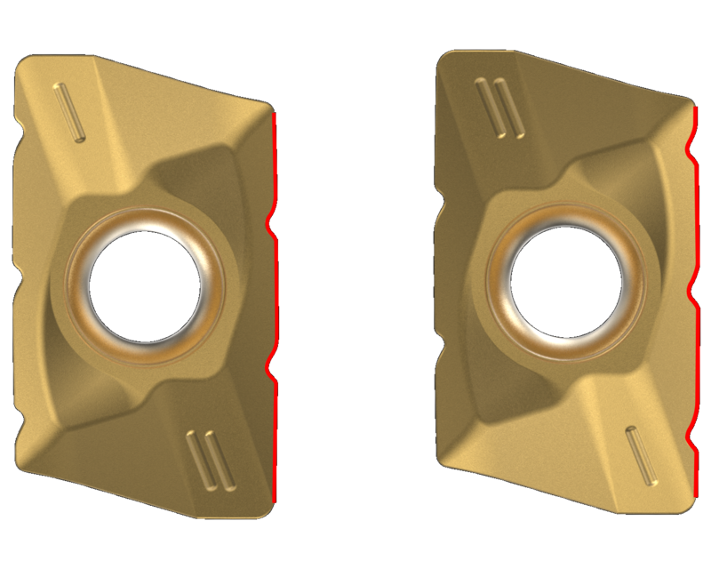 Chip splitter inserts make chip evacuation easier as they cut chip in smaller pieces